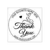 可愛いキツネカスタムビジネスサンキュー ラバースタンプ (インプリント)