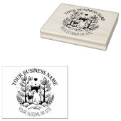 可愛いキツネカスタム、ビジネス、大 ラバースタンプ (押印)