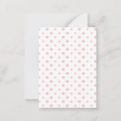 可愛いキツネバレンタインデイカードキッズとハート ノートカード (裏面)