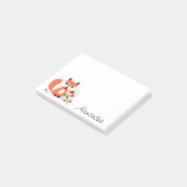 可愛いキツネパーソナライズされたの名 ポストイット (アングル)