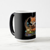 可愛いキツネブックワーム「もう一つのチャプター」ワイメシック モーフィングマグカップ (正面左)