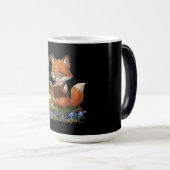 可愛いキツネブックワーム「もう一つのチャプター」ワイメシック モーフィングマグカップ (正面右)