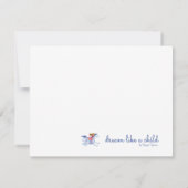 可愛いキツネ付きフラットカードにクリスマスプレゼント (裏面)