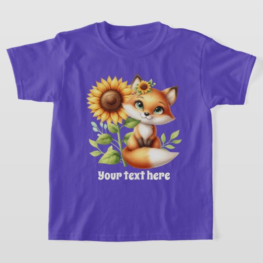 可愛いキツネ好きカスタマイズ Tシャツ (レイダウン)