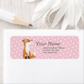 可愛いキツネ差出人住所 ラベル (インサイチュ)