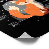 可愛いキツネ林の動物のキツネ構造 ポスター (角)