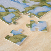 可愛いキツネ遊とウサギの雪景色 ジグソーパズル (側面)