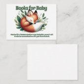 可愛いキツネ離れがベビー本で眠る エンクロージャーカード (正面/裏面)