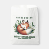 可愛いキツネ離れが赤ん坊シャワーで寝る フェイバーバッグ (正面)