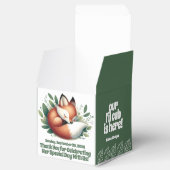 可愛いキツネ離れが赤ん坊シャワーで寝る フェイバーボックス (オープン)