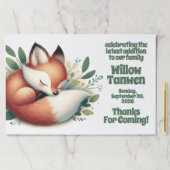 可愛いキツネ離れが赤ん坊シャワーで寝る ペーパーパッド (インサイチュ)