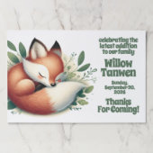 可愛いキツネ離れが赤ん坊シャワーで寝る ペーパーパッド (正面)