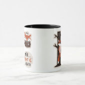 可愛いキツネ- 「メイおもしろいグロ気にー」 マグカップ (中央)