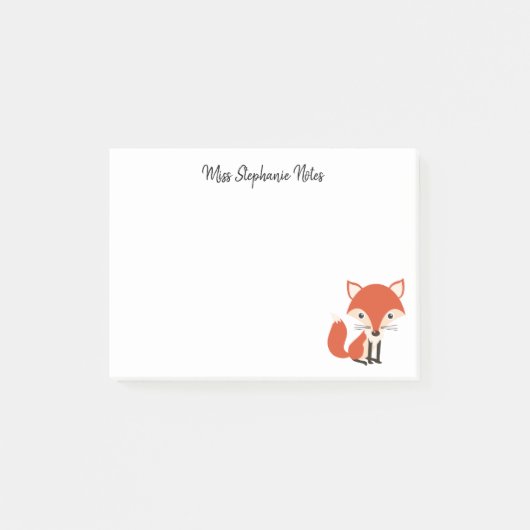 可愛いキツネItノートをClass-Office-Collegeに ポストイット (正面)