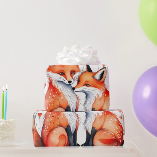 可愛いキツラッピング紙 ラッピングペーパー (パーティーギフト)