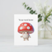 可愛いキノコ好きカスタマイズ ポストカード (スタンド正面)