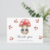 可愛いキノコ – 赤ちゃん感謝していシャワーあなた サンキューカード (スタンド正面)