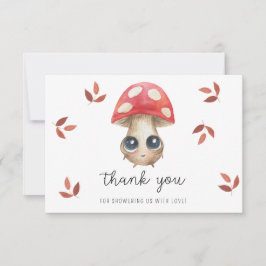 可愛いキノコ – 赤ちゃん感謝していシャワーあなた サンキューカード