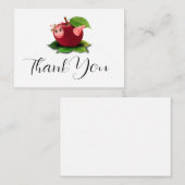 可愛いキャタピラとApple Thank You Note Card ノートカード (正面/裏面)