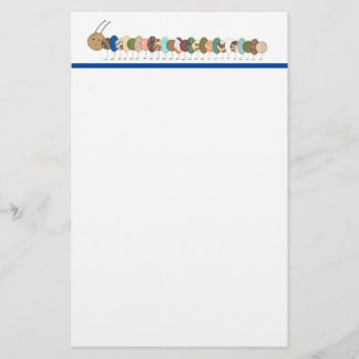 可愛いキャタピラ文房具 – カスタマイズ！ 便箋