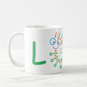 可愛いキャタピラLOVEコーヒーマグ コーヒーマグカップ (左)