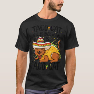 可愛いキャットアナグラムトップとタコカットスペリング後向き Tシャツ
