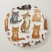 可愛いキャットクッション ラウンドクッション (裏面)