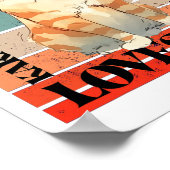 可愛いキャットコンマ – La Kamala Harris社長 ポスター (角)