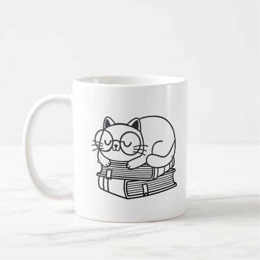 可愛いキャットマグカップ – 猫好きに最適! コーヒーマグカップ (左)