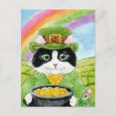 可愛いキャットレプレシャンサンパディの日の春 シーズンポストカード (正面)