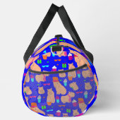 可愛いキャプバラおもしろいアニマルブルー ダッフルバッグ (右)