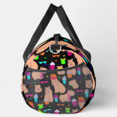 可愛いキャプバラおもしろいアニュルブラック ダッフルバッグ (右)