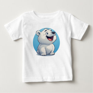 可愛いキャラクターのホッキョクグマ ベビーTシャツ