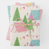 可愛いキャラバンテントと木々Glamping ラッピングペーパーシート (インサイチュ)