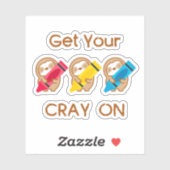 可愛いキャリーをナマケモノに シール (シート)