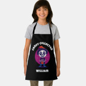 可愛いキャンディコレクタースケルトンのキッズハロウィーン エプロン (インサイチュ)