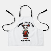 可愛いキャンディコレクタースケルトンキッズハロウィーン エプロン (正面)