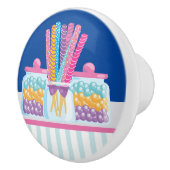 可愛いキャンディラバーキッチンショップのデカールのセラミックノブ セラミックノブ (右)