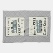 可愛いキャンプRV「これが私たち転がの道だパーソナライズされた」 キッチンタオル (横)