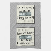 可愛いキャンプRV「これが私たち転がの道だパーソナライズされた」 キッチンタオル (縦)