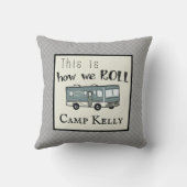 可愛いキャンプRV「これが私たち転がの道だパーソナライズされた」 クッション (裏面)