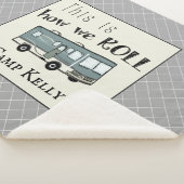 可愛いキャンプRV「これが私たち転がの道だパーソナライズされた」 シェルパブランケット (3/4)