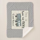 可愛いキャンプRV「これが私たち転がの道だパーソナライズされた」 シェルパブランケット (正面)