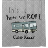 可愛いキャンプRV「これが私たち転がの道だパーソナライズされた」 シャワーカーテン (正面)
