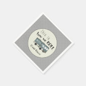 可愛いキャンプRV「これが私たち転がの道だパーソナライズされた」 スタンダードカクテルナプキン (角)