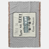 可愛いキャンプRV「これが私たち転がの道だパーソナライズされた」 スローブランケット (正面縦)