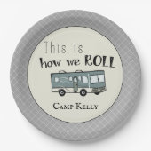 可愛いキャンプRV「これが私たち転がの道だパーソナライズされた」 ペーパープレート (正面)