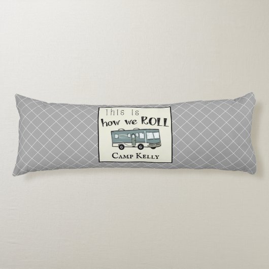 可愛いキャンプRV「これが私たち転がの道だパーソナライズされた」 ボディピロー (正面)