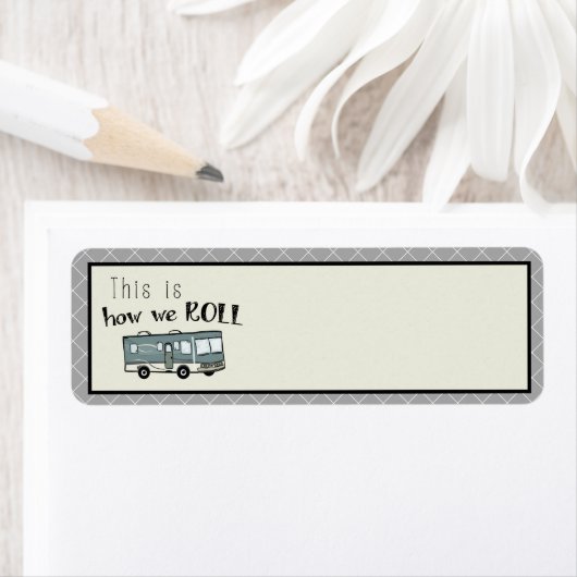 可愛いキャンプRV「これが私たち転がの道だパーソナライズされた」 ラベル (インサイチュ)