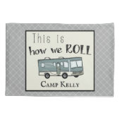 可愛いキャンプRV「これが私たち転がの道だパーソナライズされた」 枕カバー (裏面)